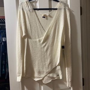 Roxy White Wrap Light Sweater